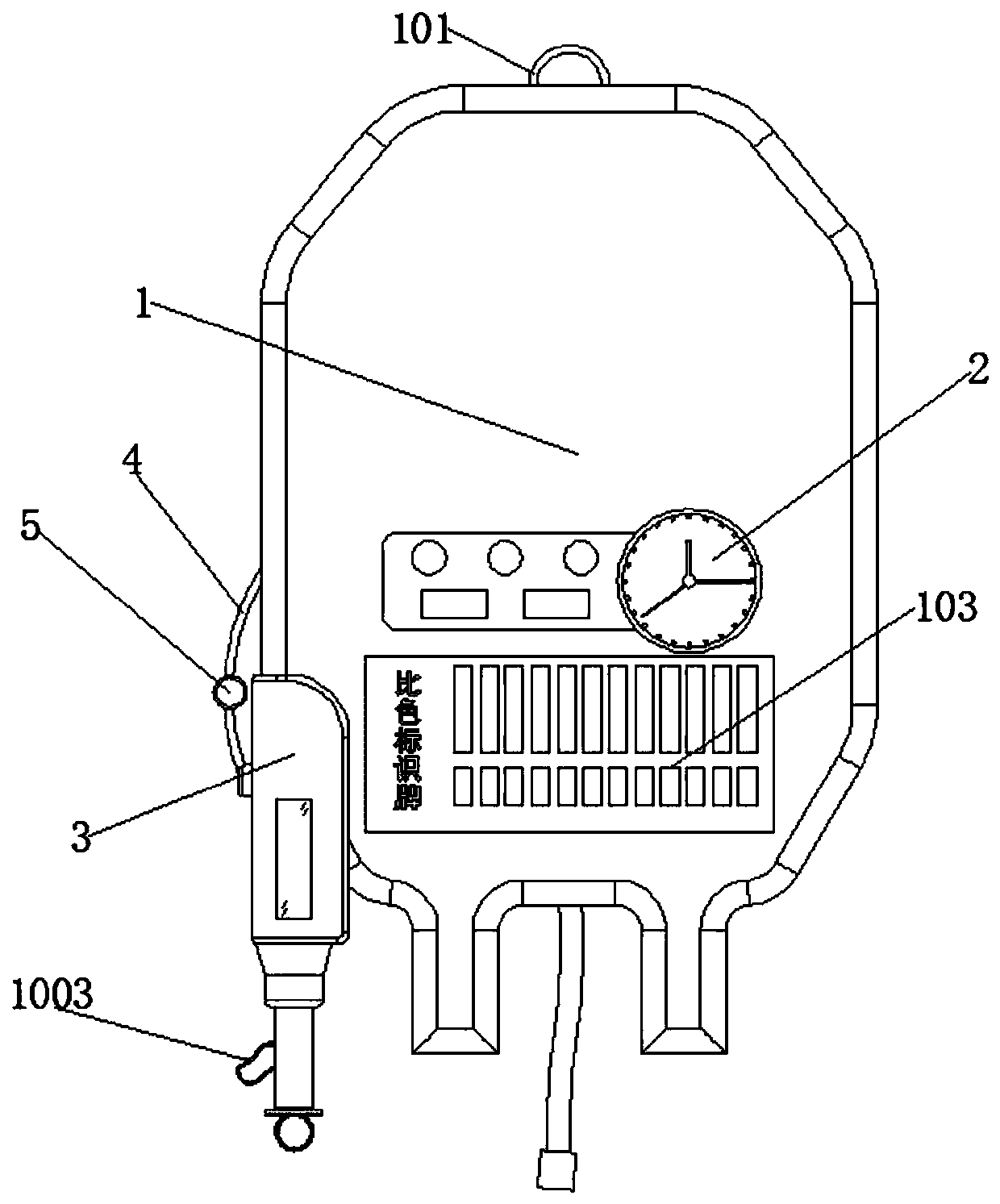 Blood transfusion bag capable of reminding and avoiding use of invalid blood