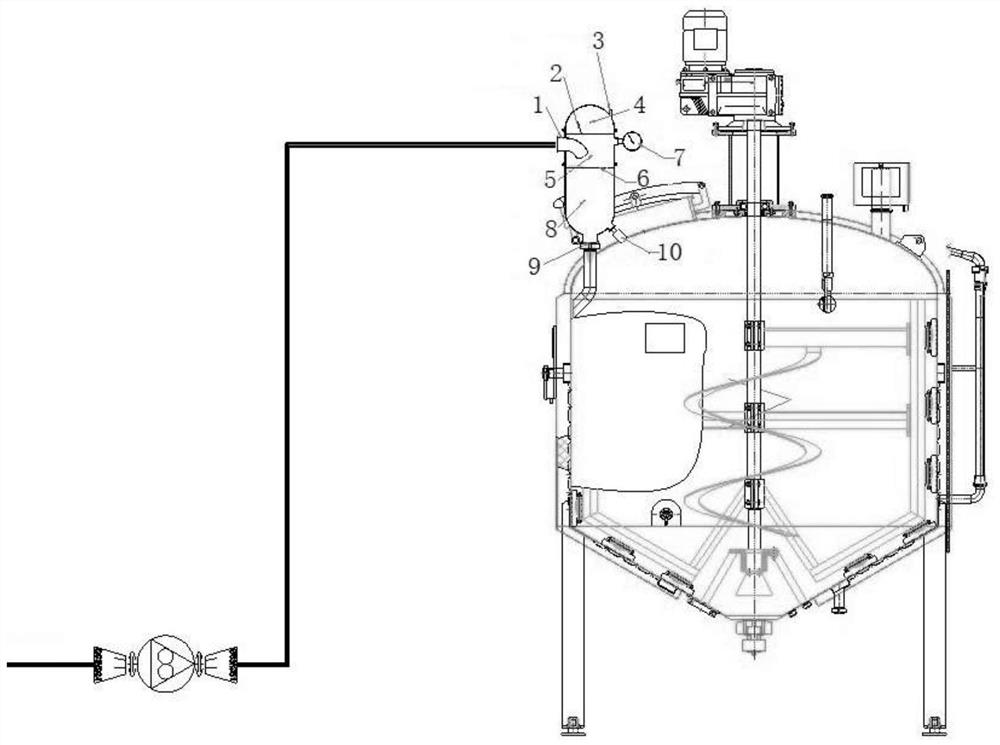 On-line bubble removing device and method for cream production line