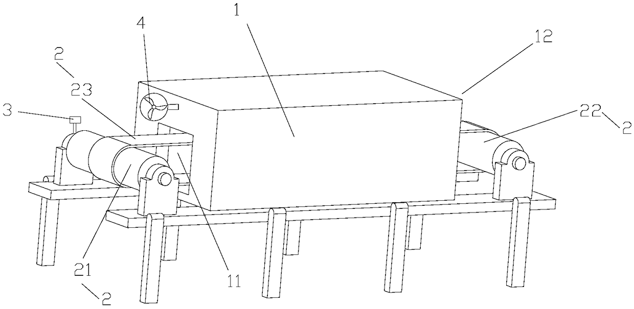 Furnace comprising conveying device