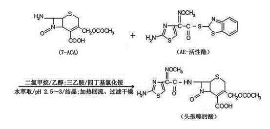 Method for preparing cefotaxime acid