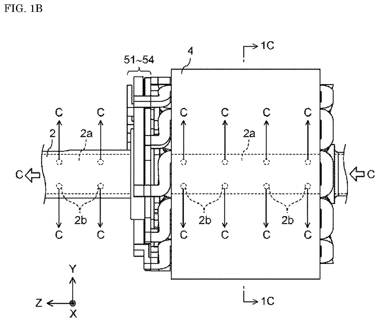 Motor having increased passage for refrigerant for cooling coils