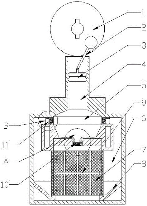 A kind of air pressure type solution mixer