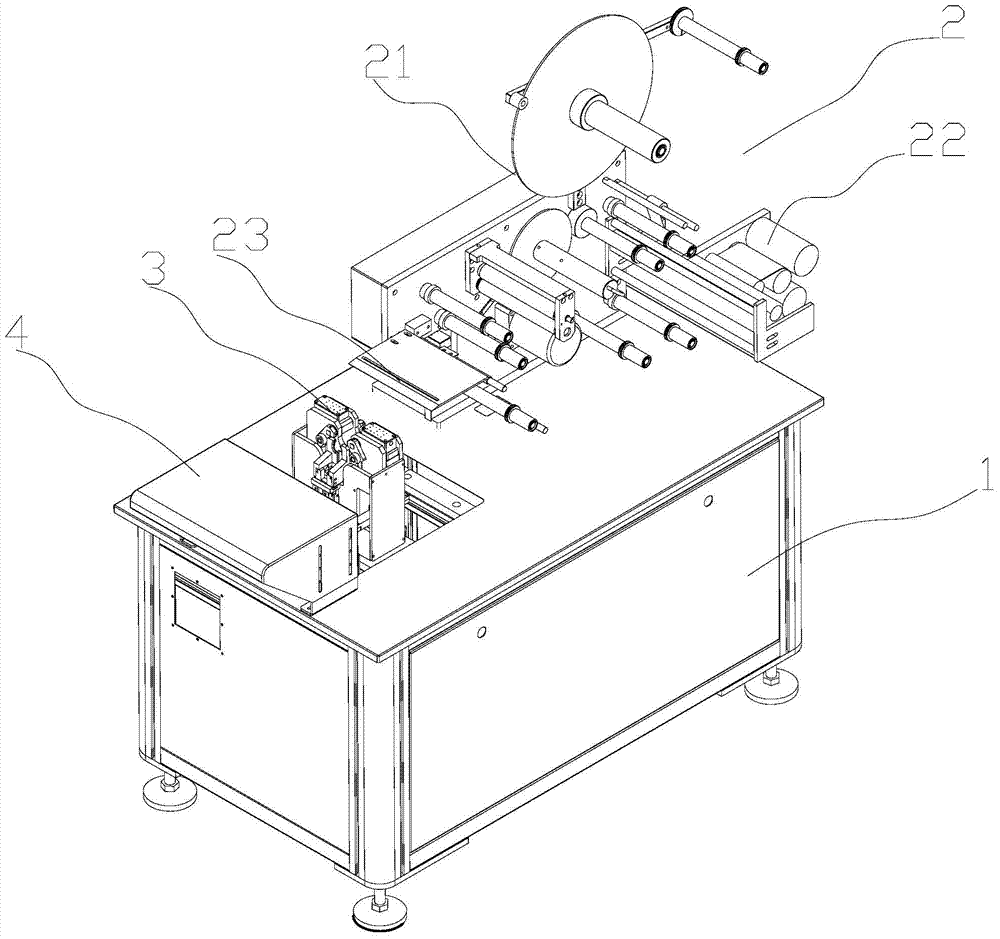 Automatic label sticking machine