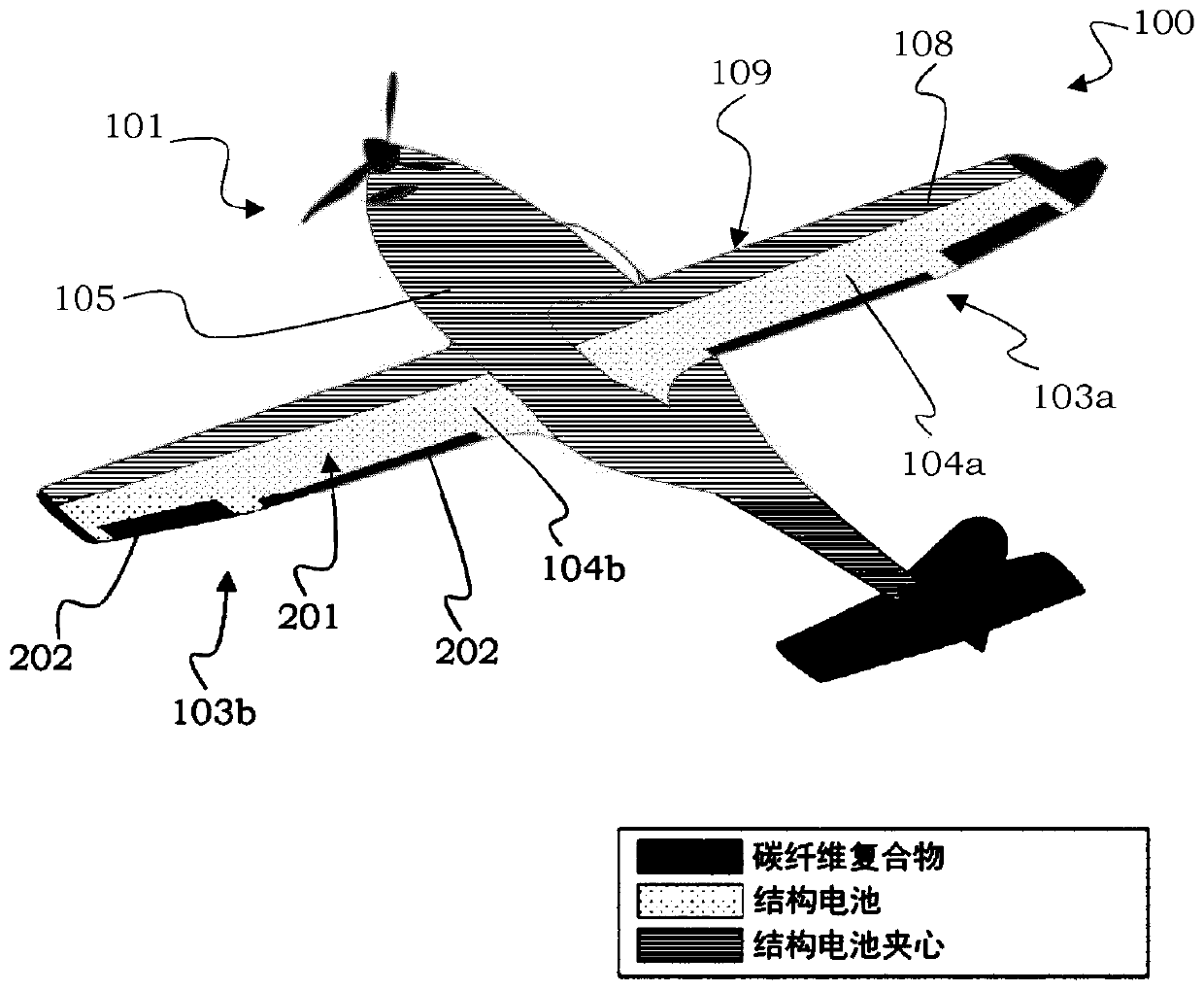 Aircraft with electric batteries, in particular a hybrid aircraft