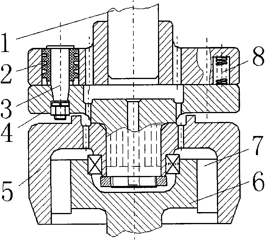 One-way transmission device with coupling