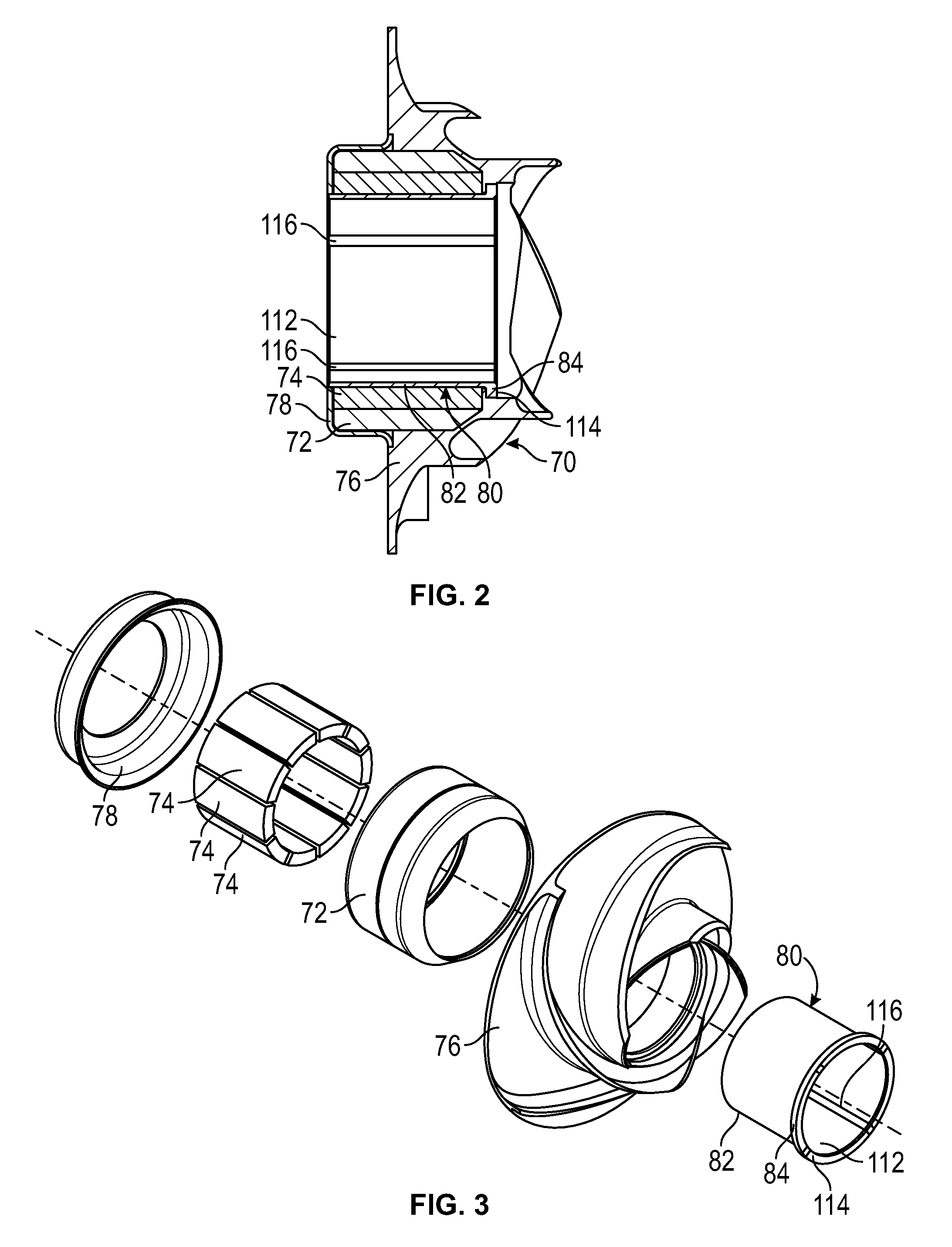 Rotary device having a radial magnetic coupling