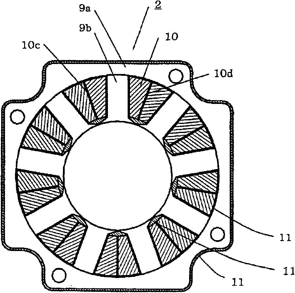 Revolving electric device, and its manufacturing method
