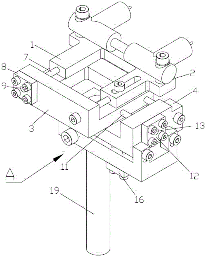 A three-axis fine-tuning device for machine tool processing