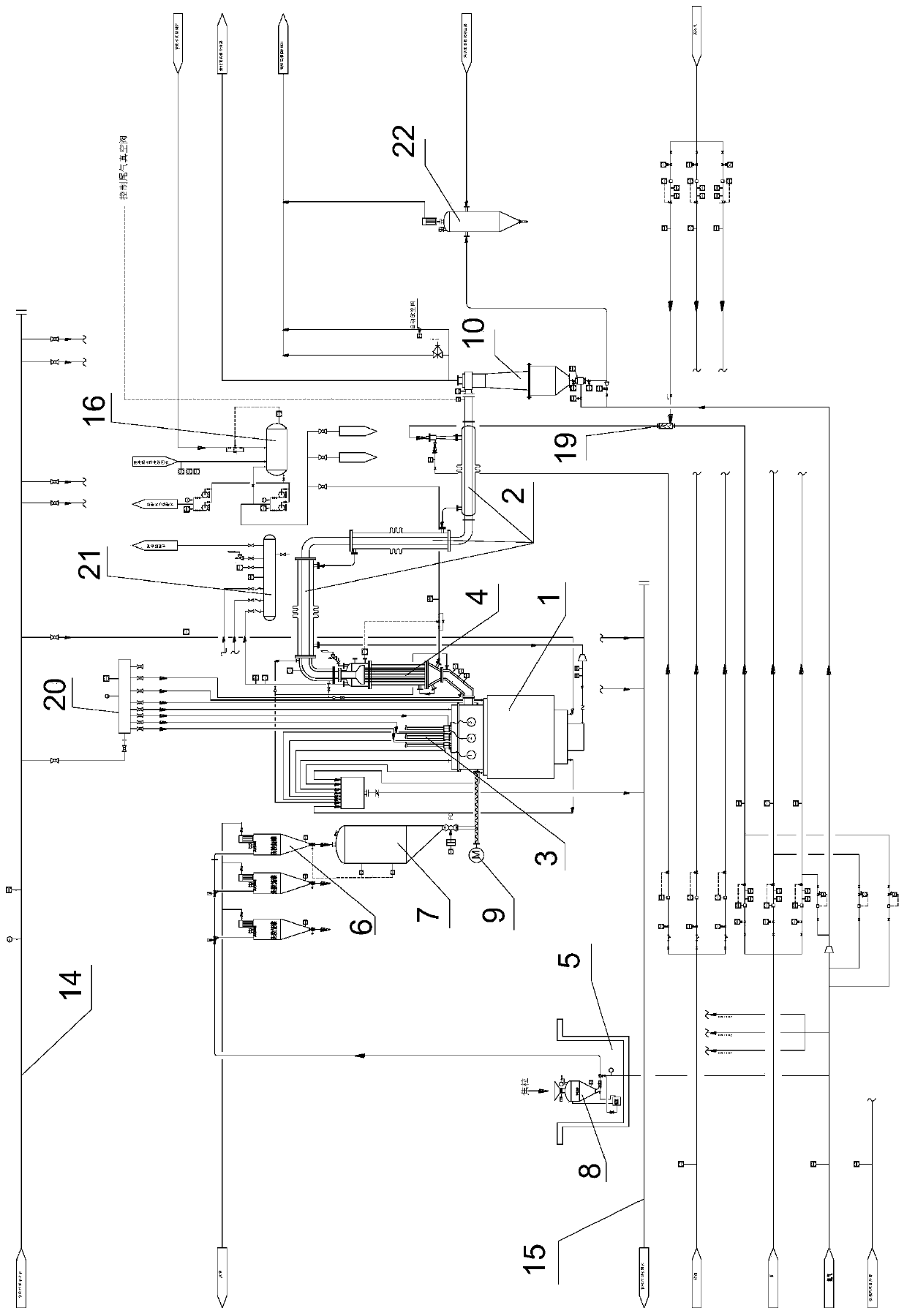 Method and device for producing sodium cyanide through mixed pyrolysis of ammonia, light oil and natural gas