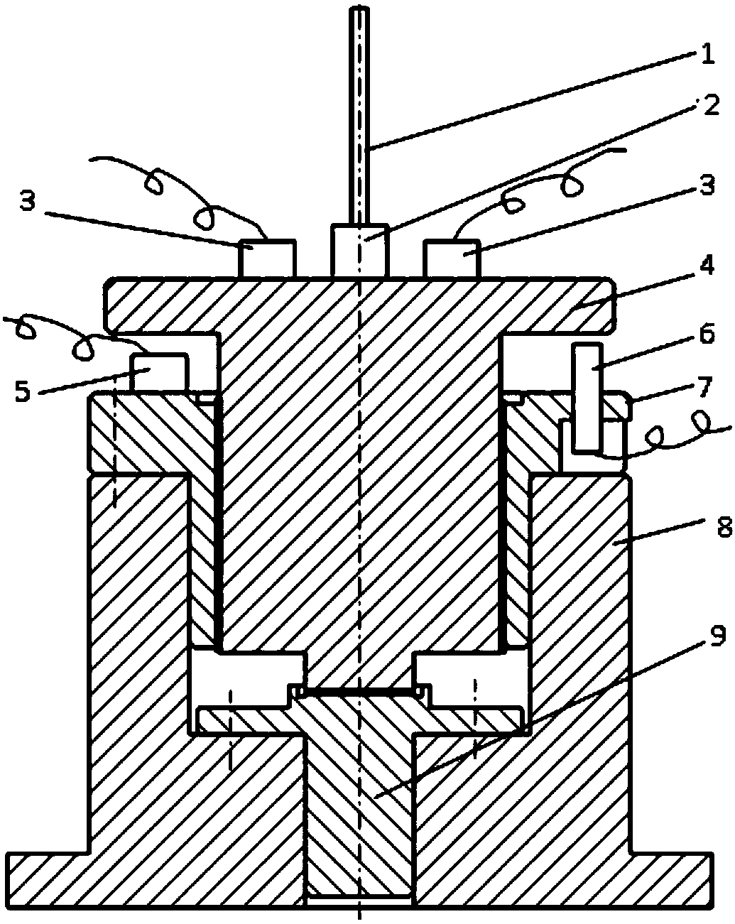 Modular oil film damping test device and method