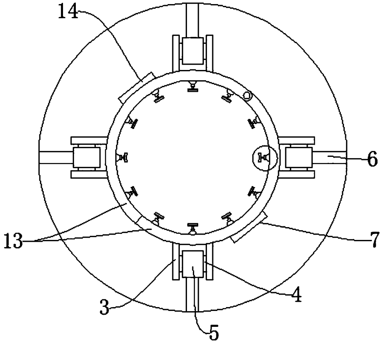 Transplanted tree protecting bracket capable of being rapidly dismounted and mounted for landscaping