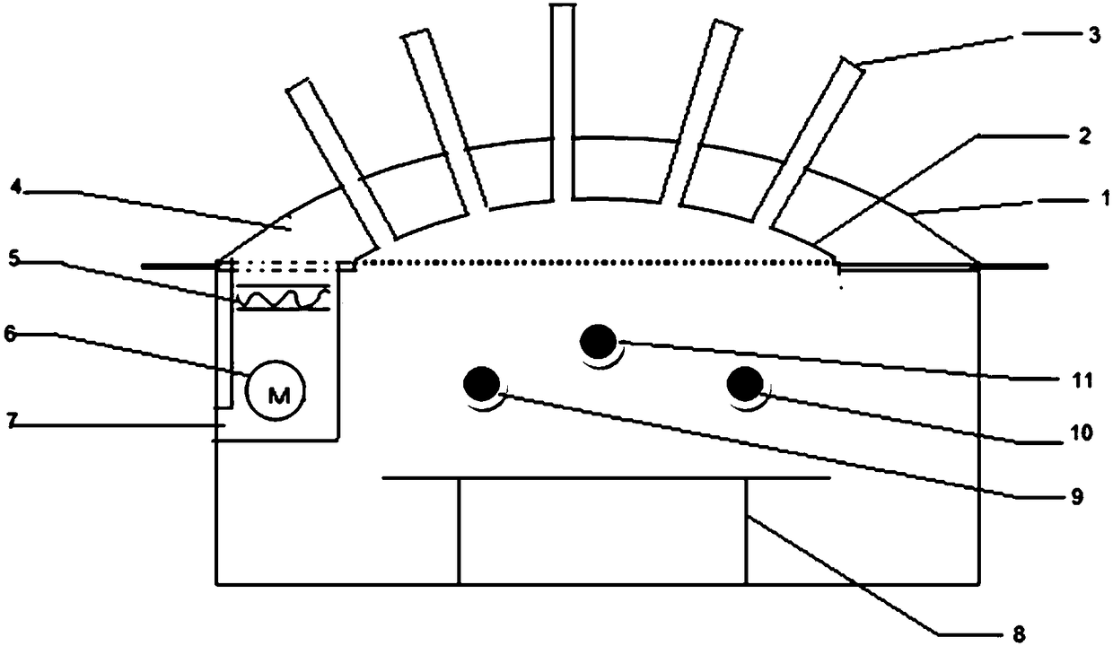 Intelligent glass drying apparatus experimental device based on WiFi communication and drying method