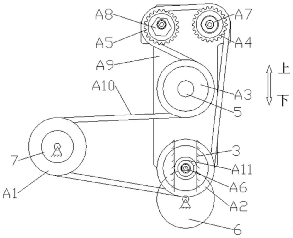 Paper pressing roller transmission device