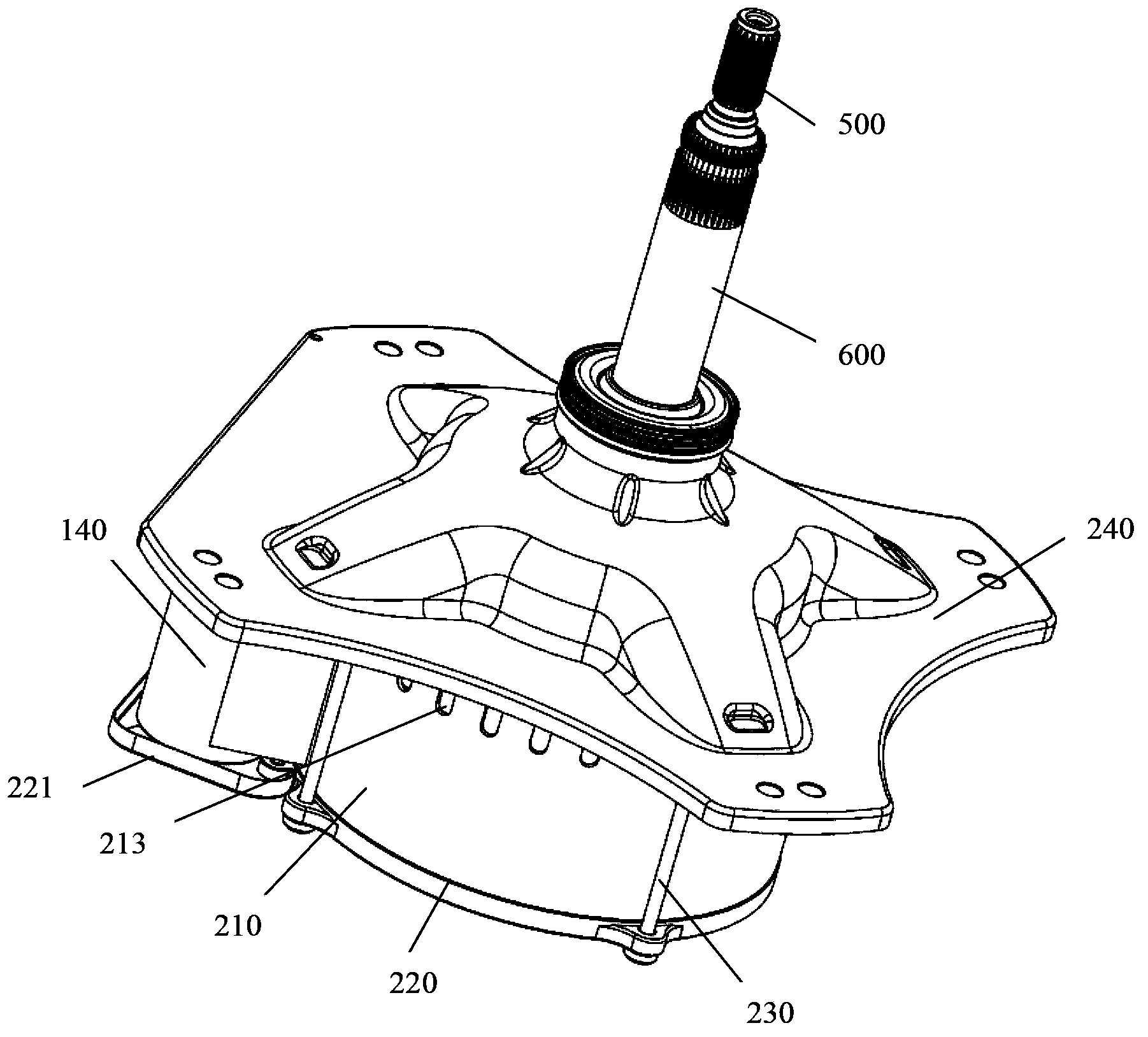 Transmission device of washer driving mechanism, washer driving mechanism and washer