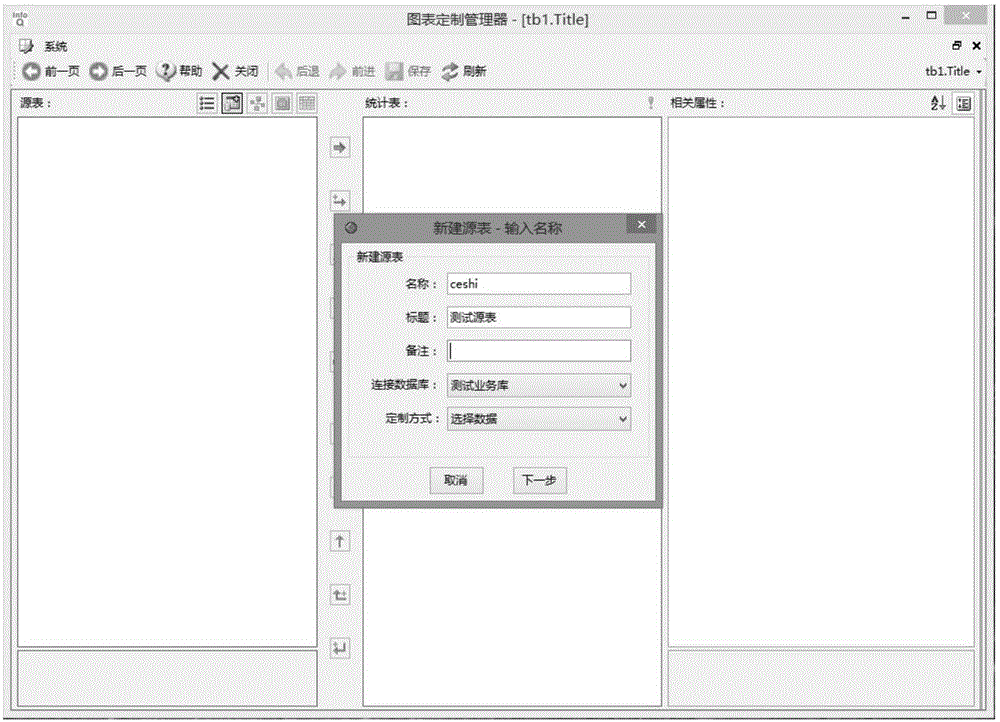 Statistical representation method supporting free combination and nesting of data in relational database