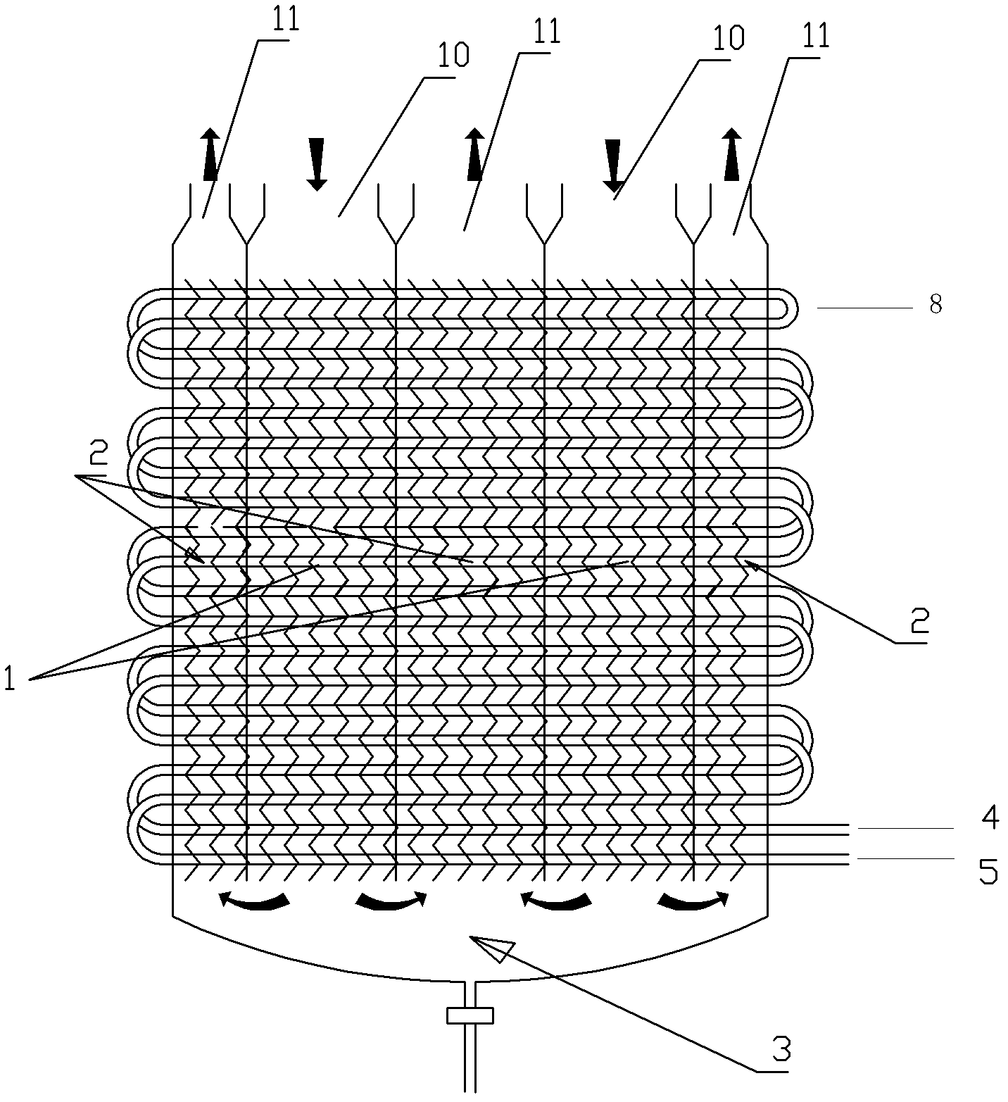 Device for condensation liquefaction recovery of organic exhaust gas