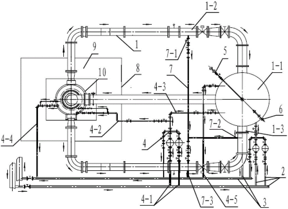 Forced circulation pump testing apparatus structure for boiler for thermal power station