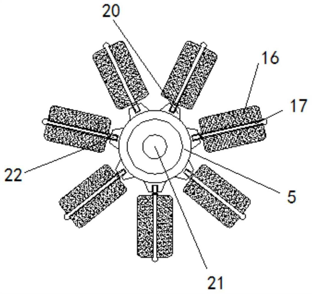 Rabbit cage hair removing device for rabbit breeding