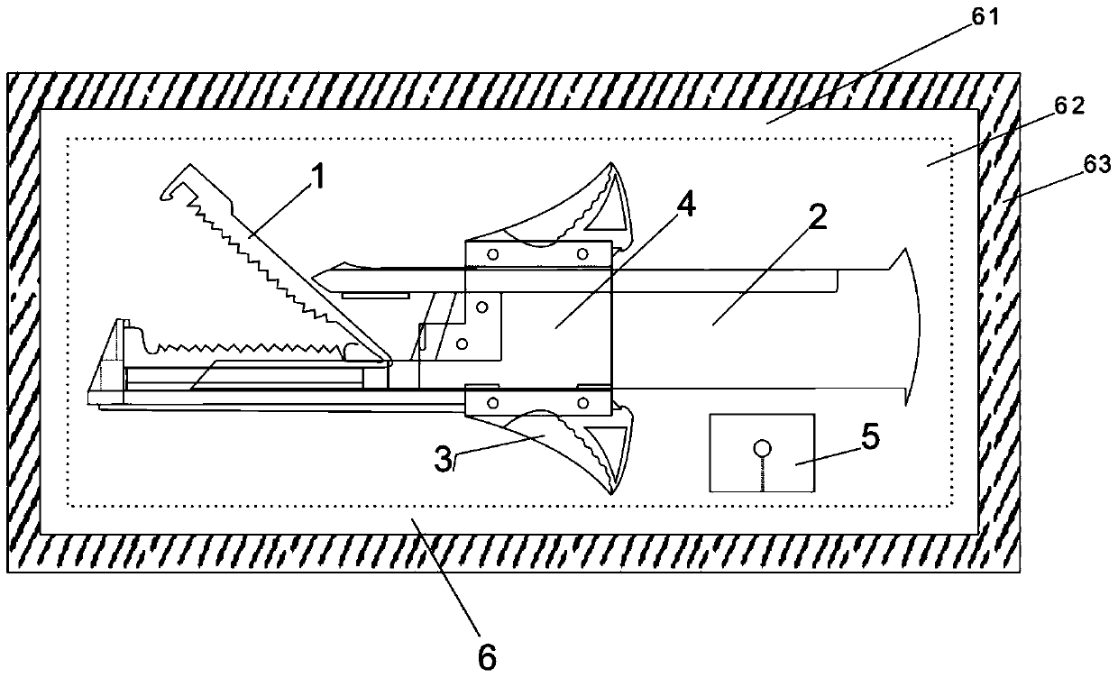 A guide rail deduces two-way clip-type umbilical cord disconnector