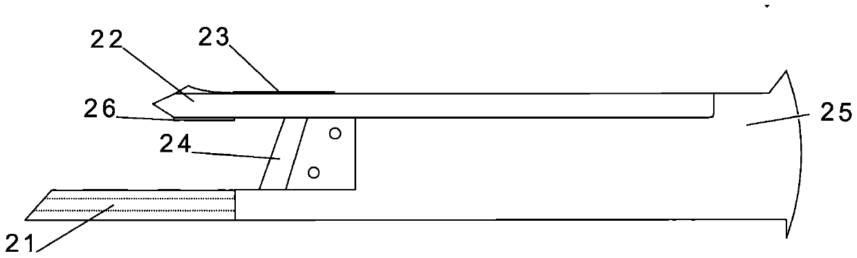 A guide rail deduces two-way clip-type umbilical cord disconnector