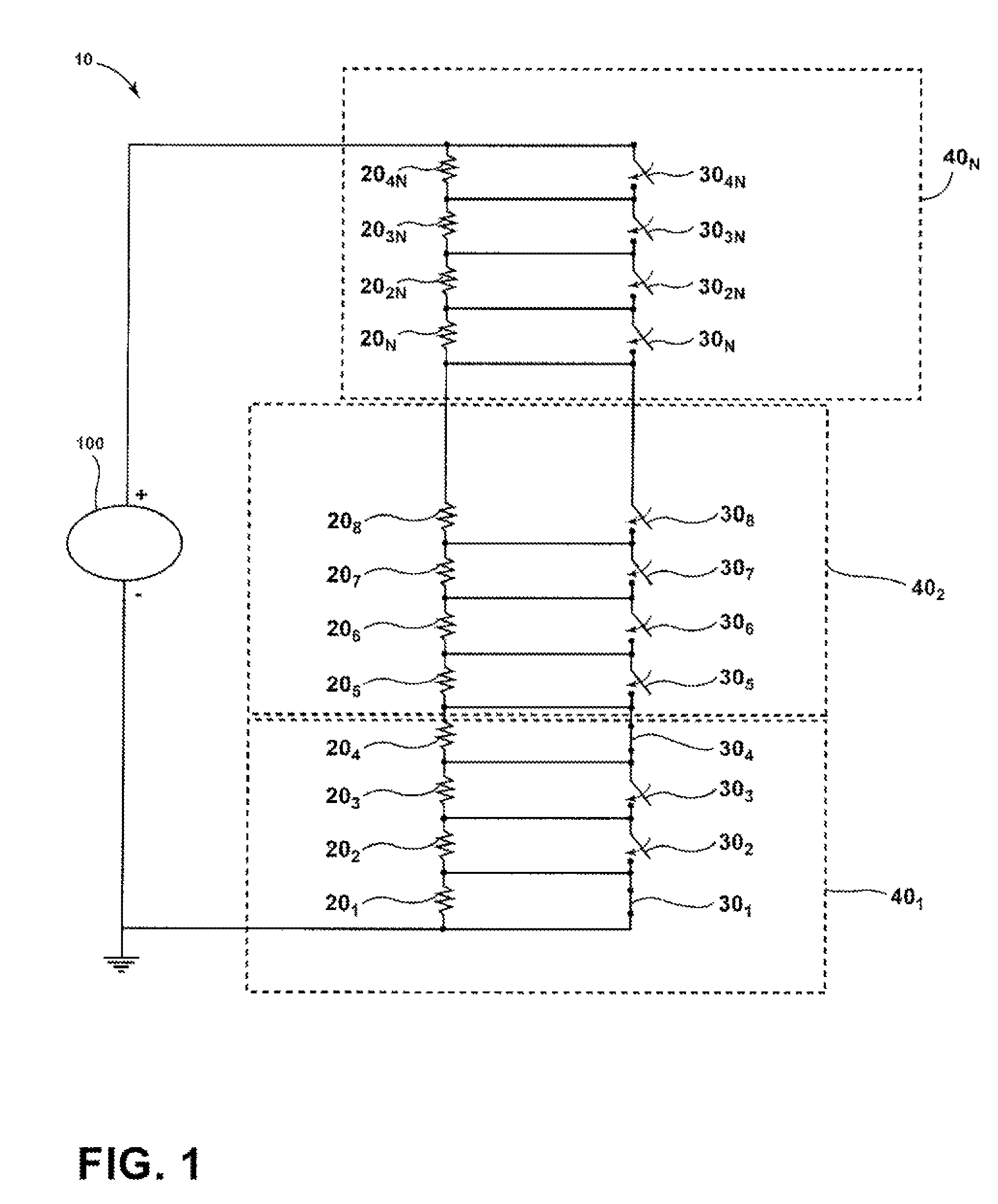 Binary coded decimal resistive load and network