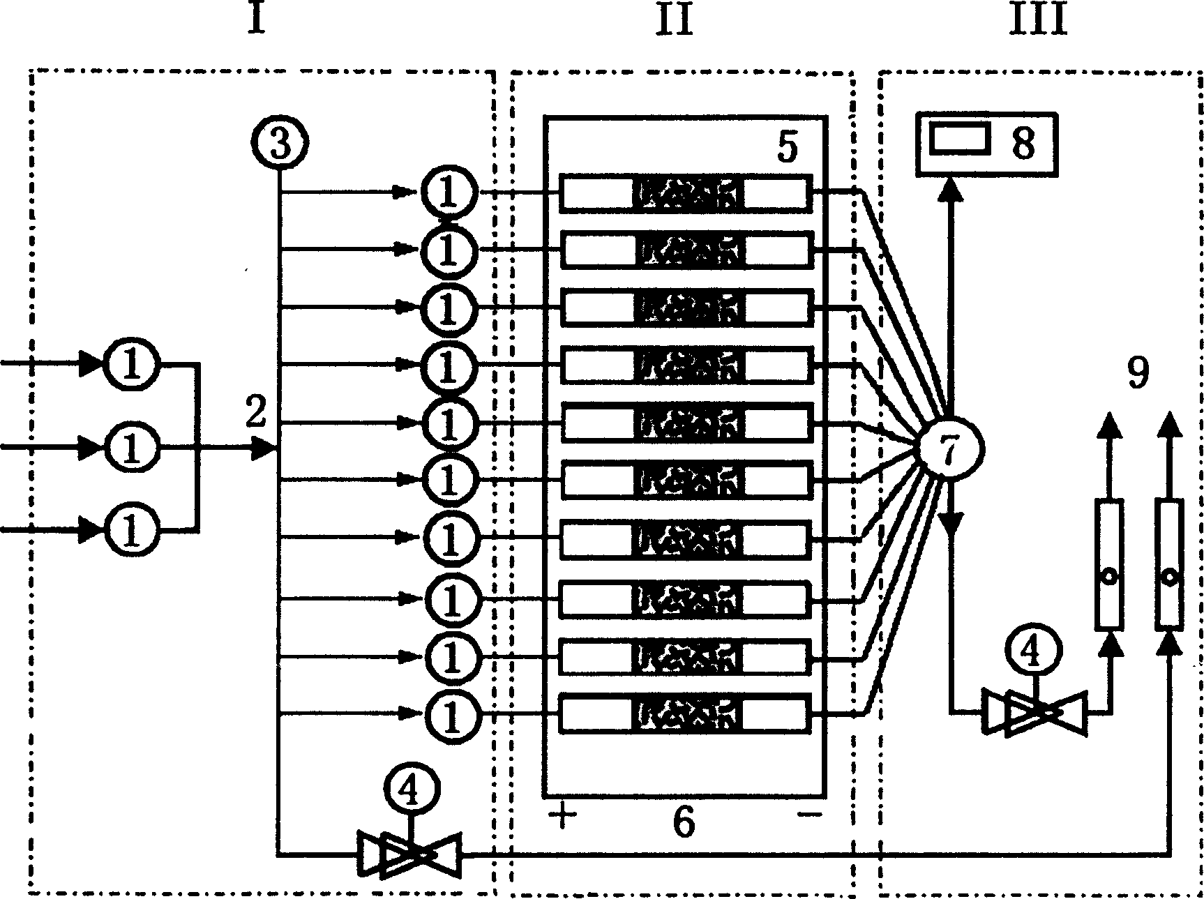 Multichannel fixed bed reacter and reaction method