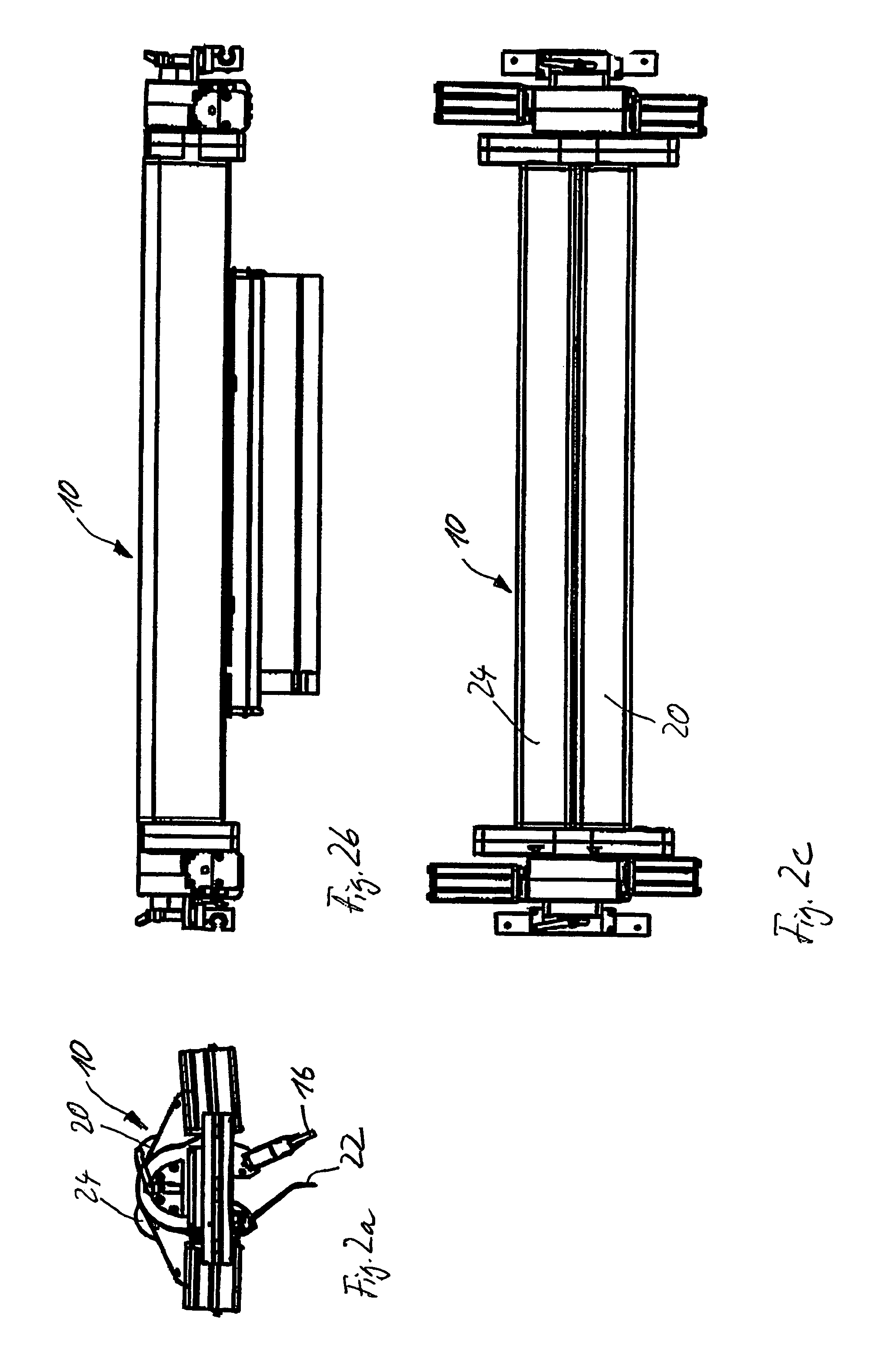 Squeegee device with U-shaped carriage