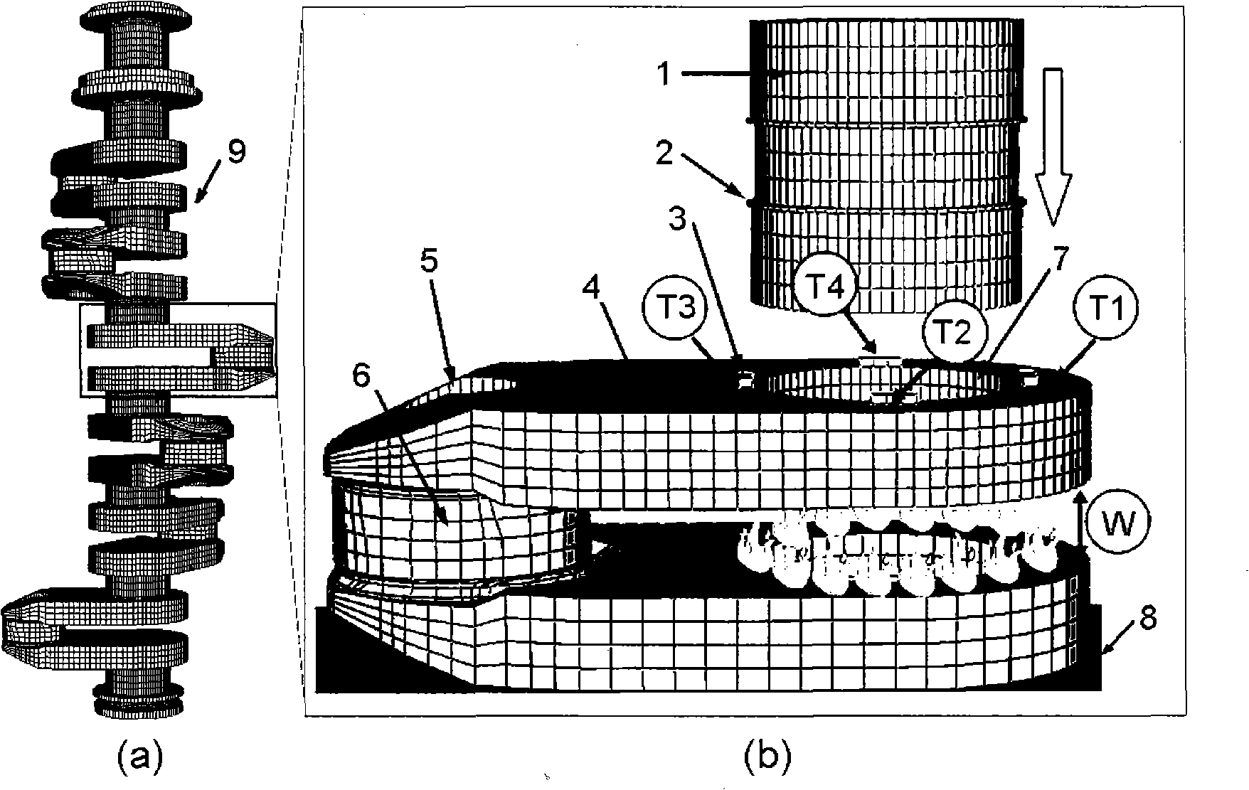Reconfiguration method in shrinkingon process of crankshaft for studying ship and measure for preventing deformation