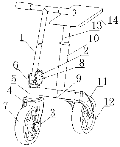 Driving and steering mechanism and bicycle with same