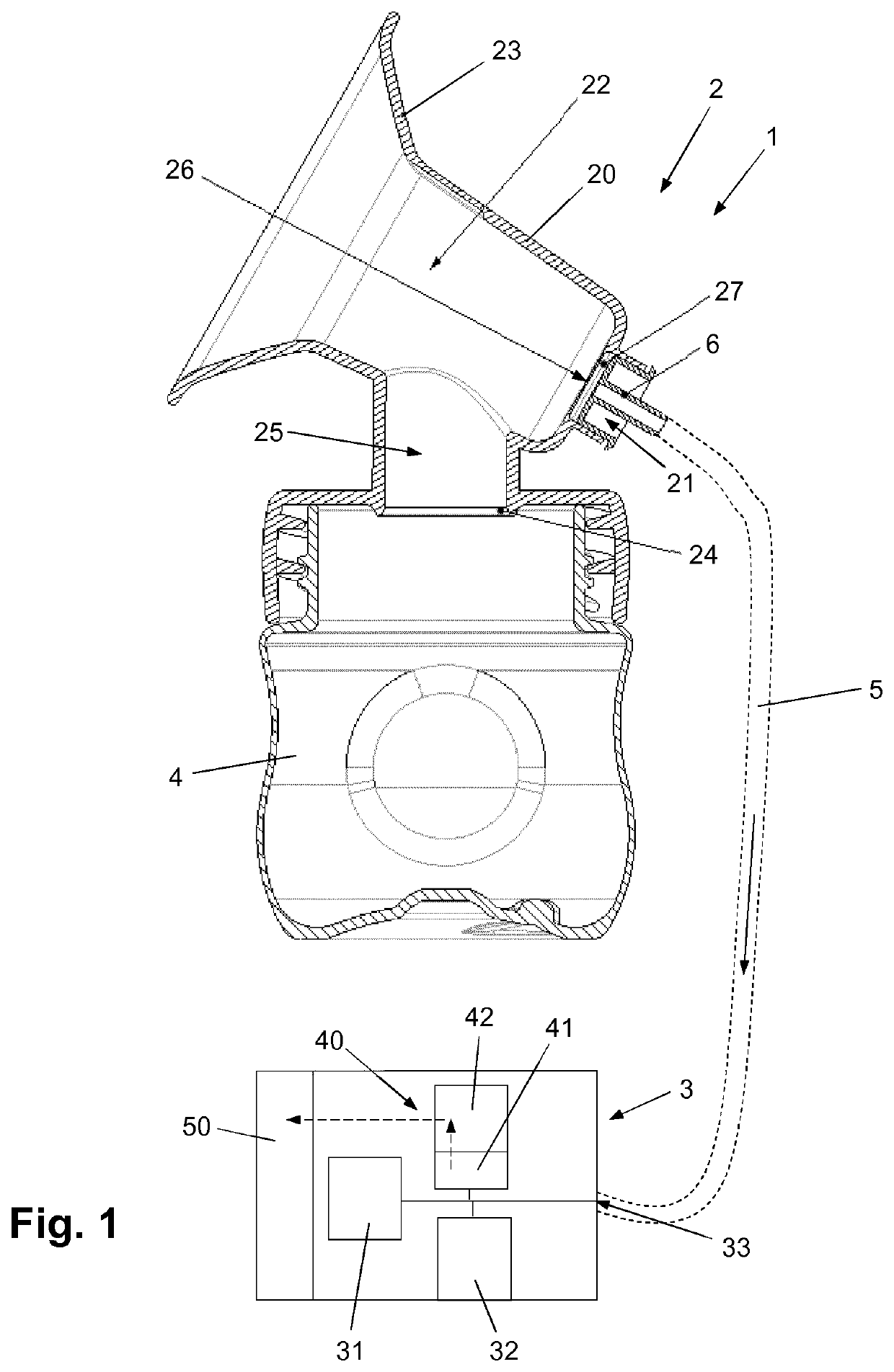 Breast pump device comprising a volatile component analysis system