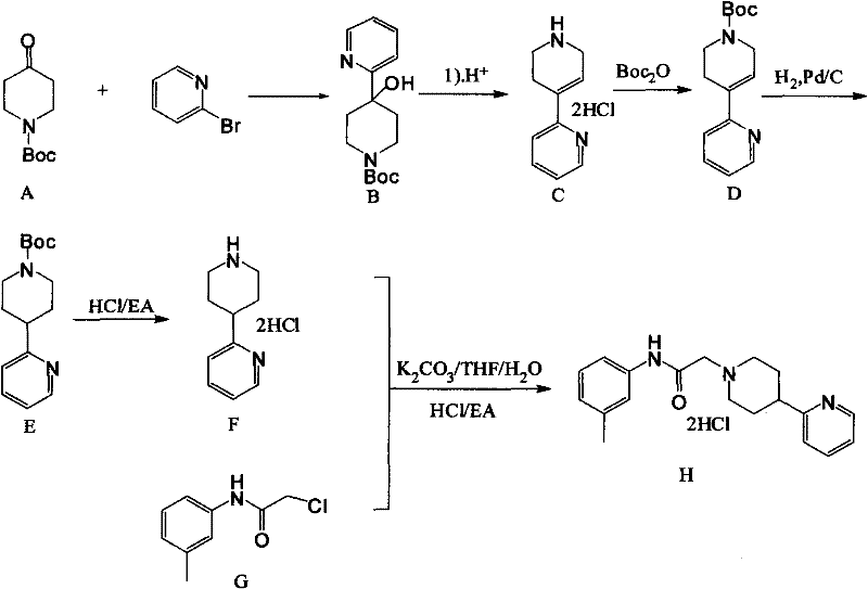 Method for producing hydrochloride of dopamine D4 receptor agonist A-412997