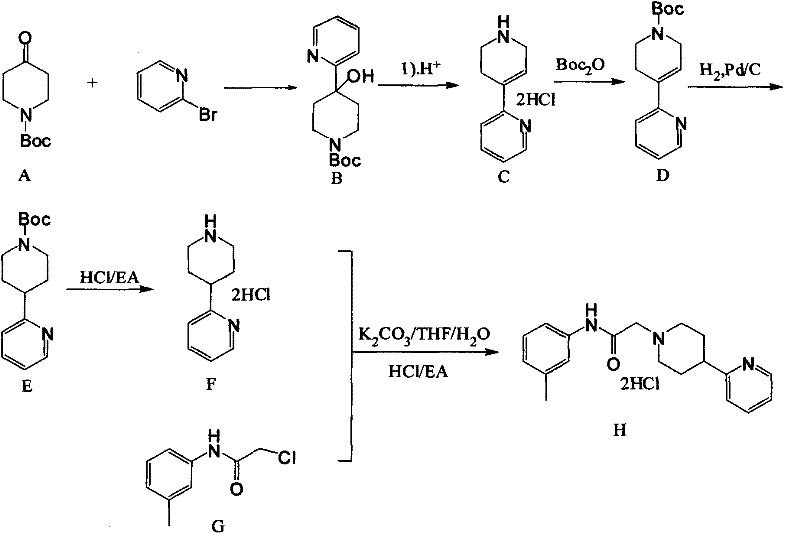 Method for producing hydrochloride of dopamine D4 receptor agonist A-412997