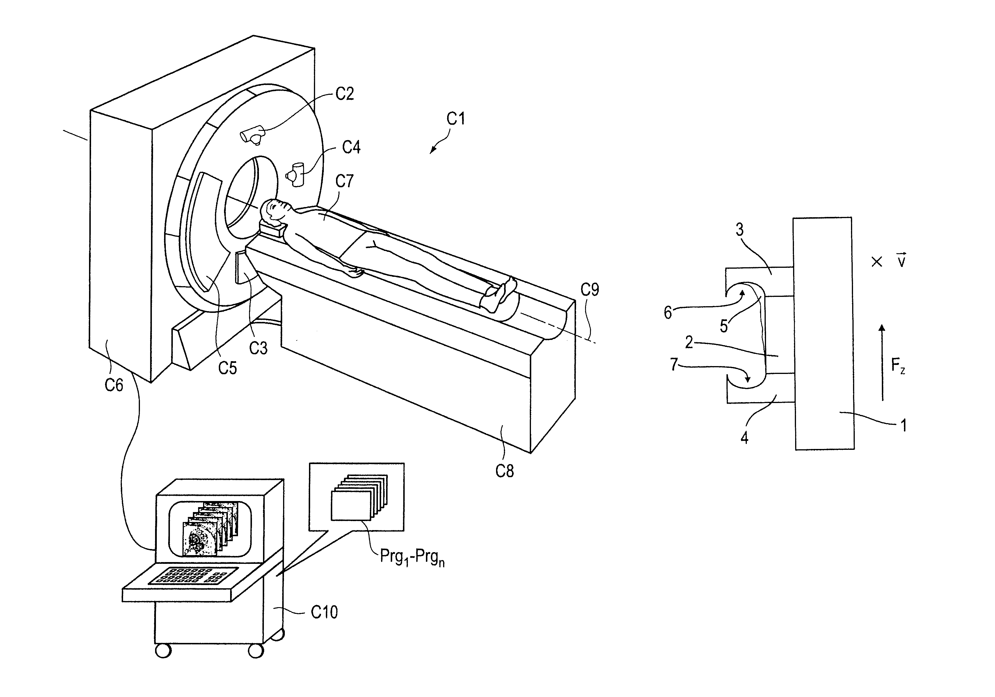 Device to transfer high frequency electrical signals between a rotating component and a stationary component