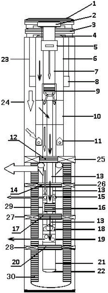 Pipe pillar of multi-pipe injecting and washing technique of well controlling and inverse well-flushing integration