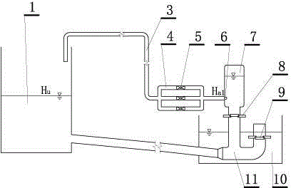 Experimental method and experimental platform for adjustable high-lift water hydraulic ram pump