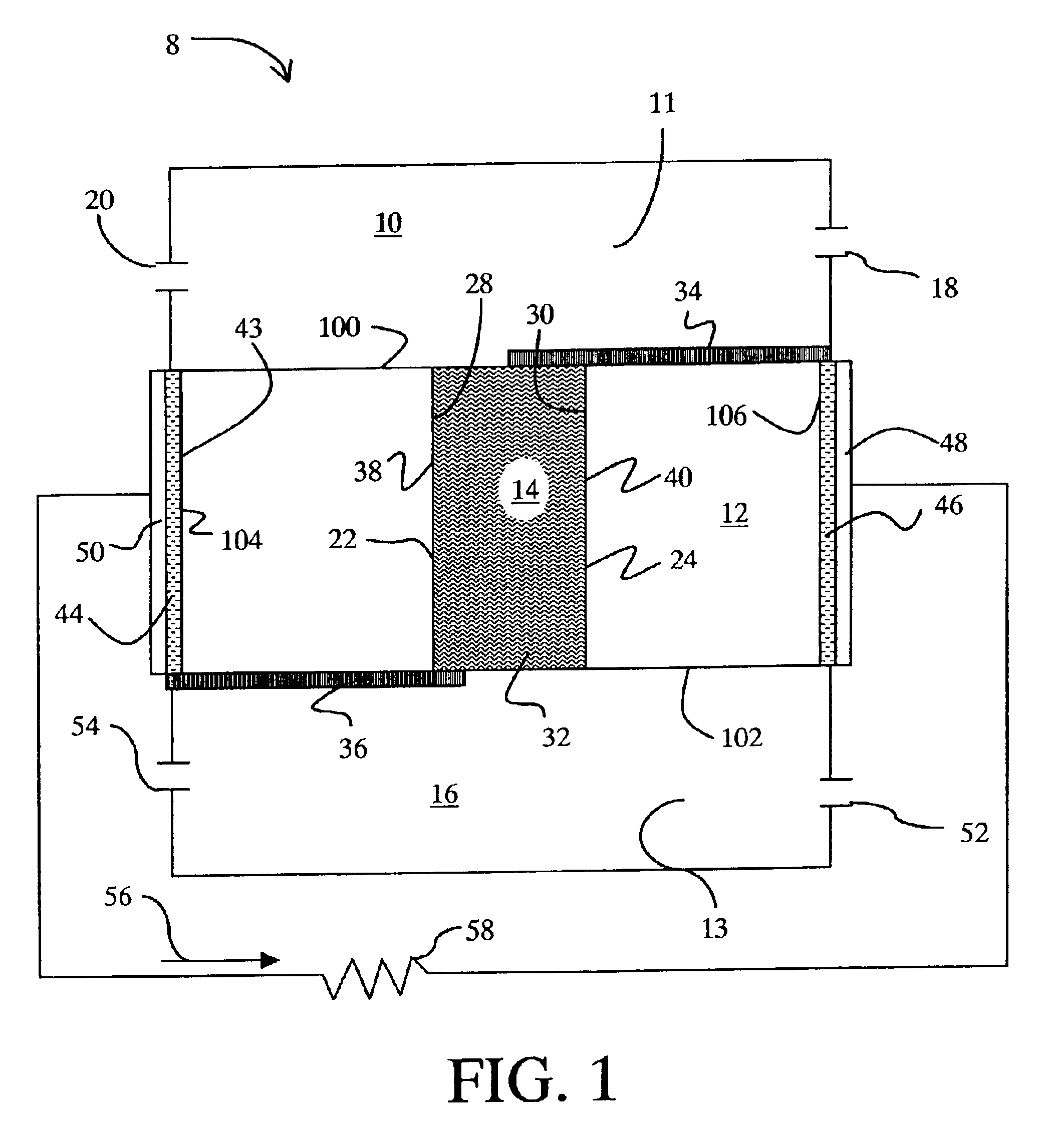 Apparatus of high power density fuel cell layer with micro for connecting to an external load