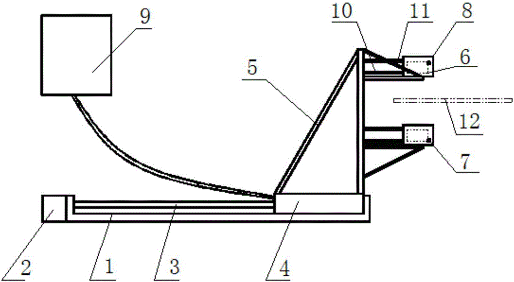 Thickness measuring device and its method for steel material in red hot state