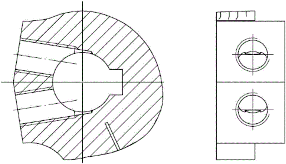 Method and device for processing splayed radiallydistributed threaded