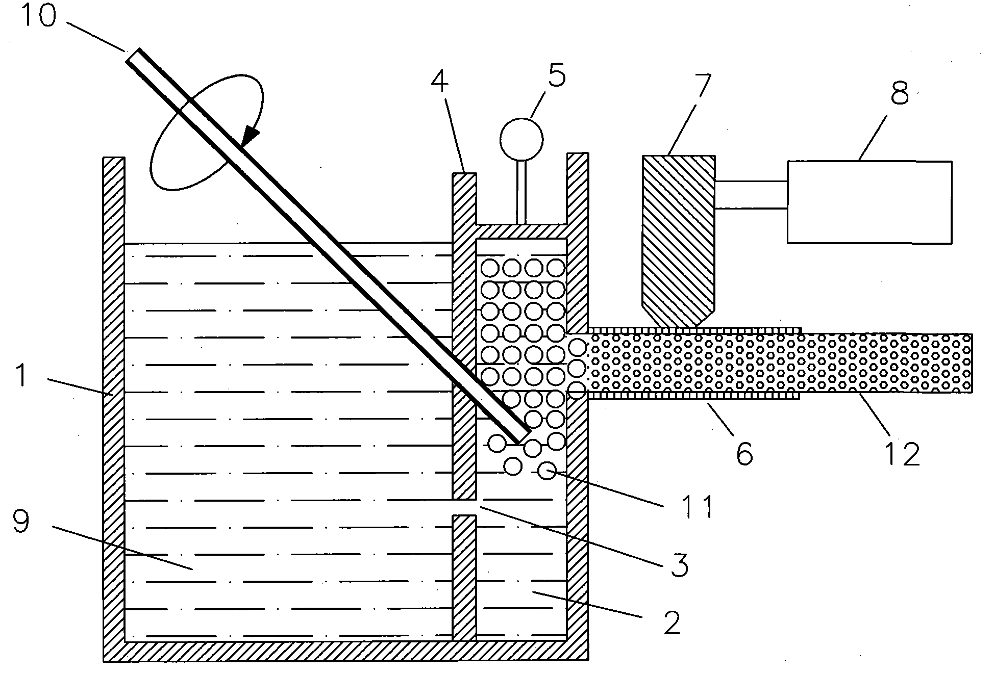 Device and method for preparing porous foam metal by metal melt inflation process