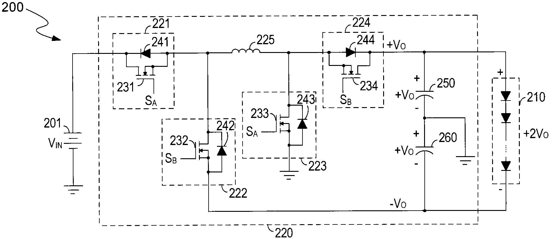 Differential driving circuit and driving system for powering light source