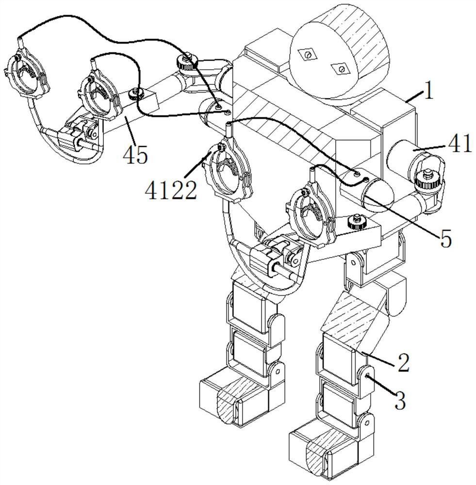 Robot bearing mechanism with inflating and fixing functions