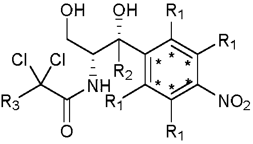 Synthetic method for stable isotope labeled chloramphenicol