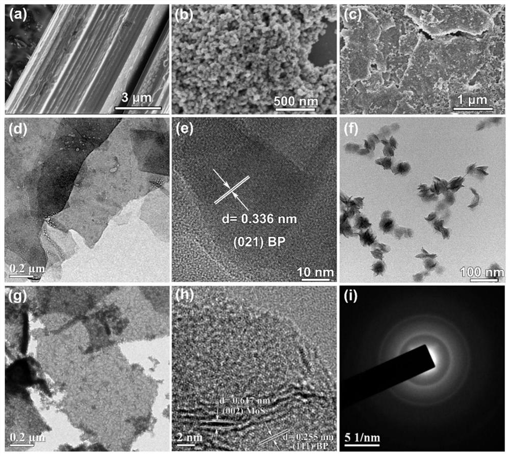 Molybdenum disulfide-black phosphorene composite material in no  <sub>2</sub> Applications in Gas Sensor Devices