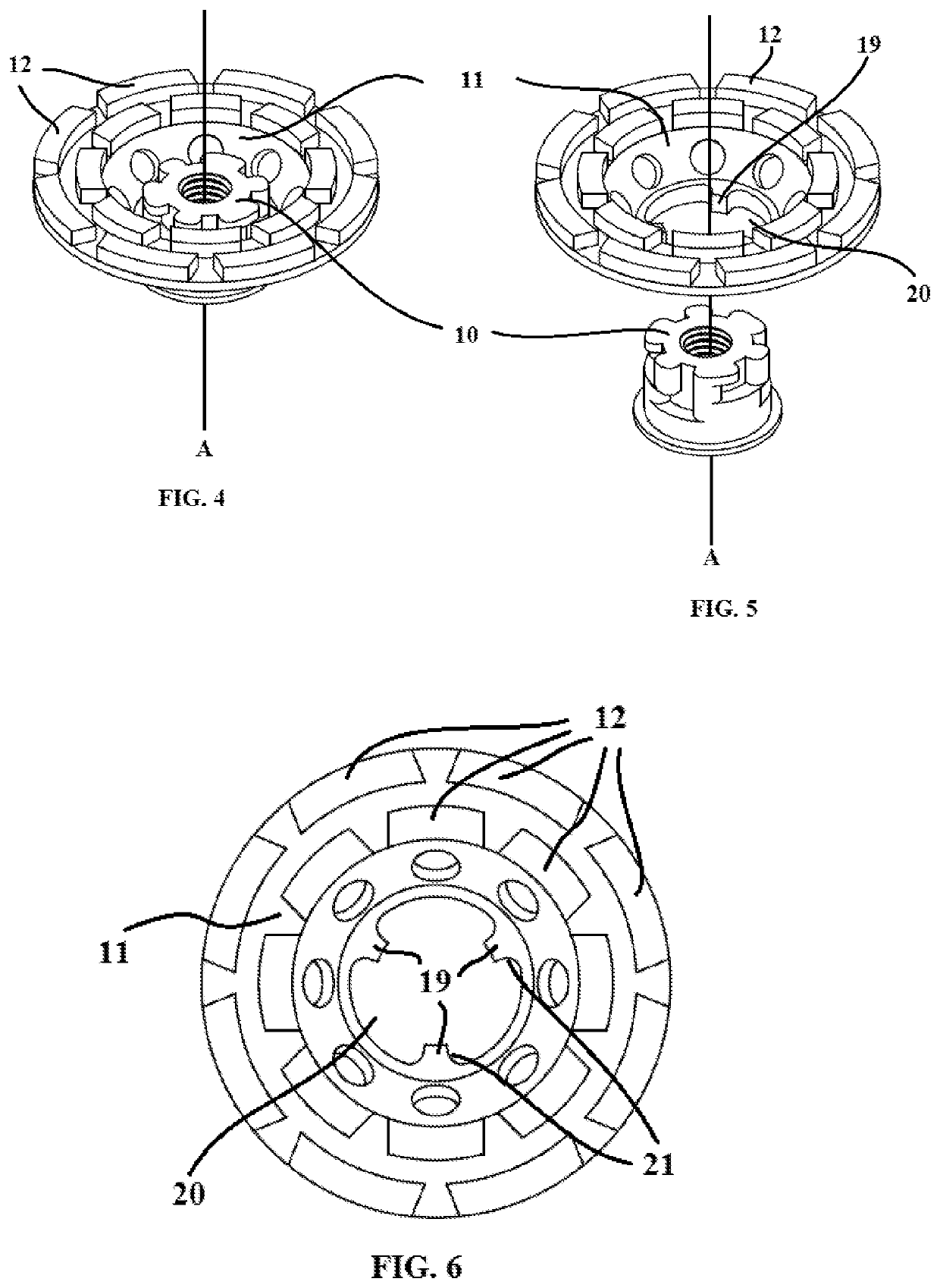 Depth adjustable hub for use with abrasive grinding tool