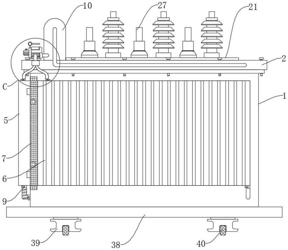 Power electrical transformer with good heat dissipation effect