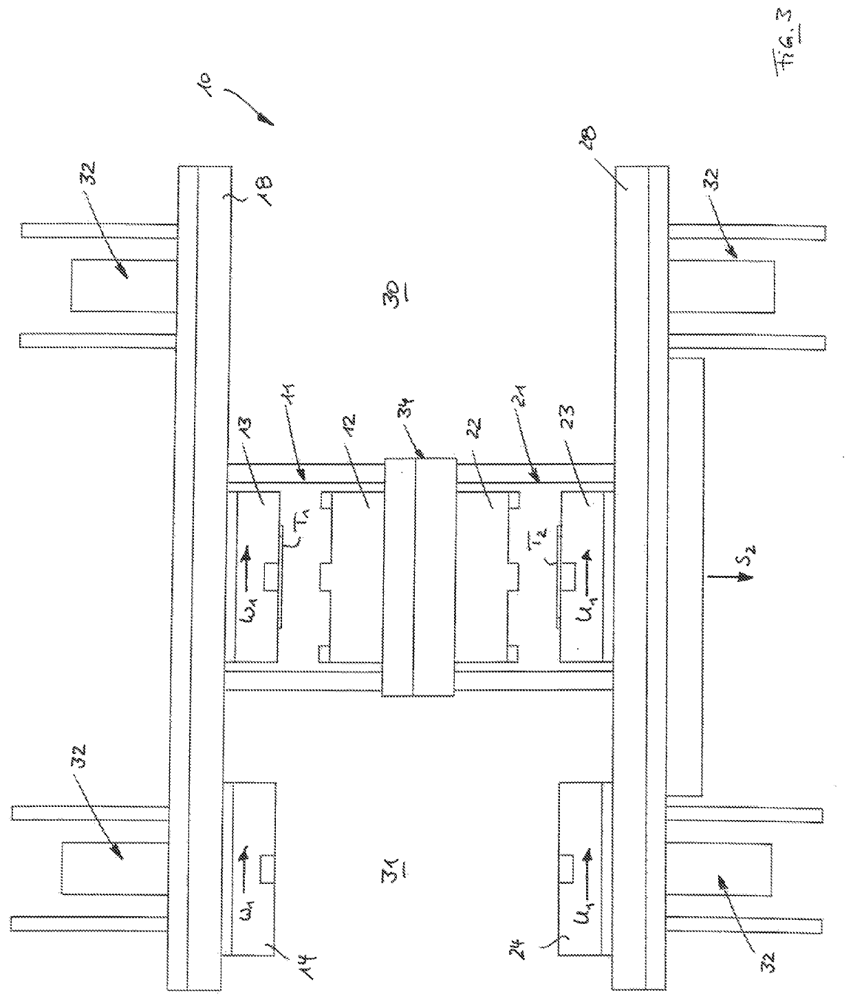 Device and process for manufacturing a component formed of a plurality of moldings made of plastic and welded together