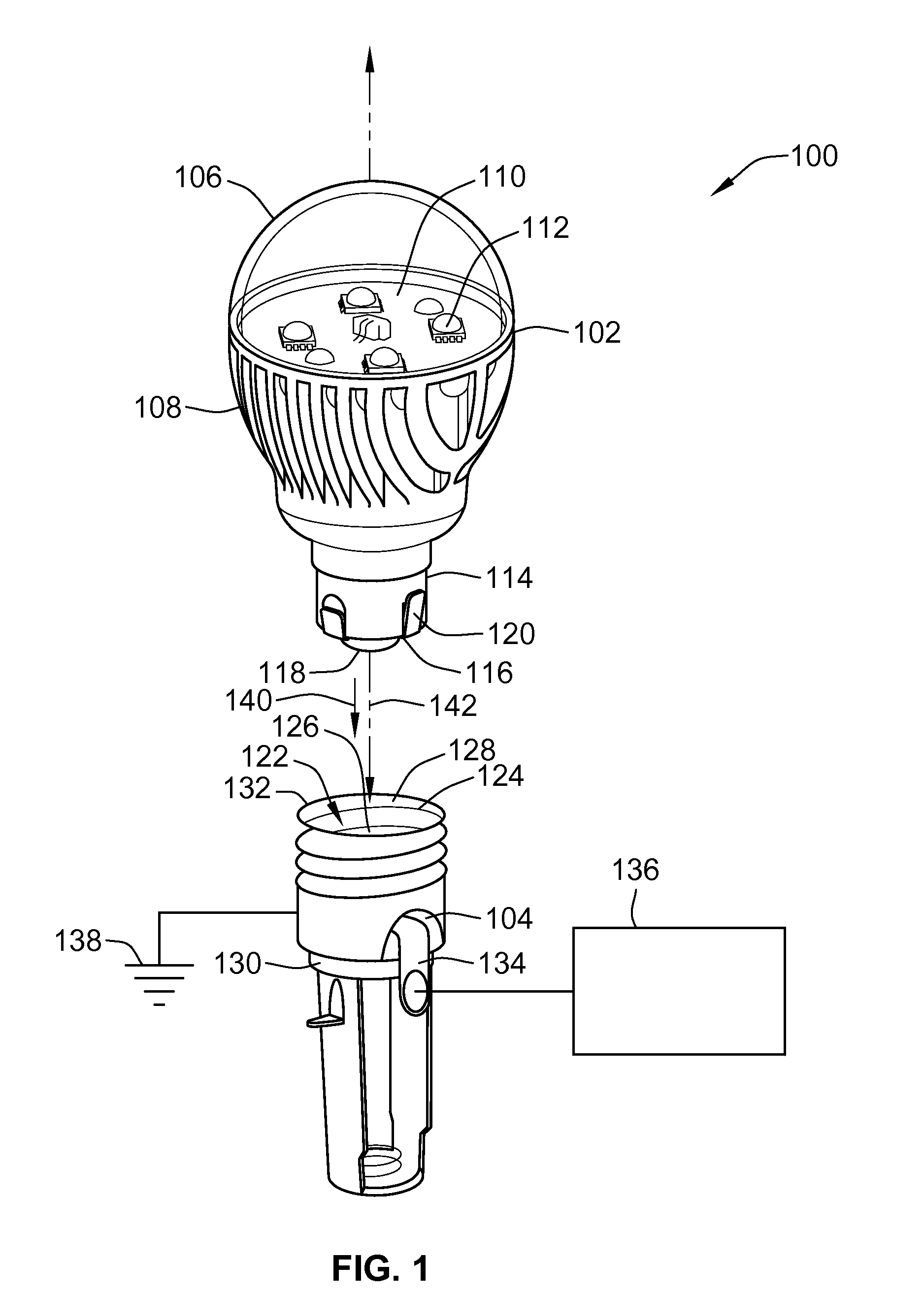 Quick insertion lamp assembly