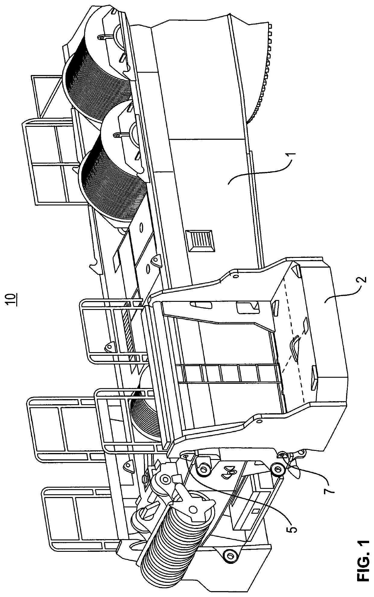 Crane having an apparatus for determining the effective counterweight of said crane