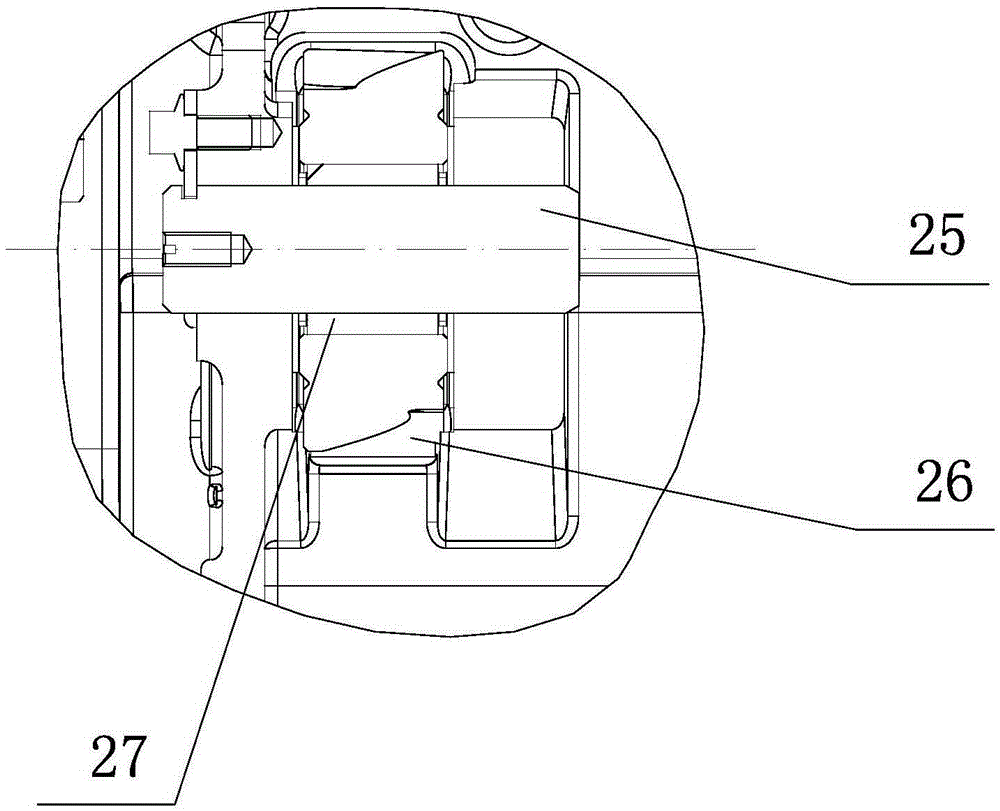 Medium-sized car transmission with main and auxiliary boxes