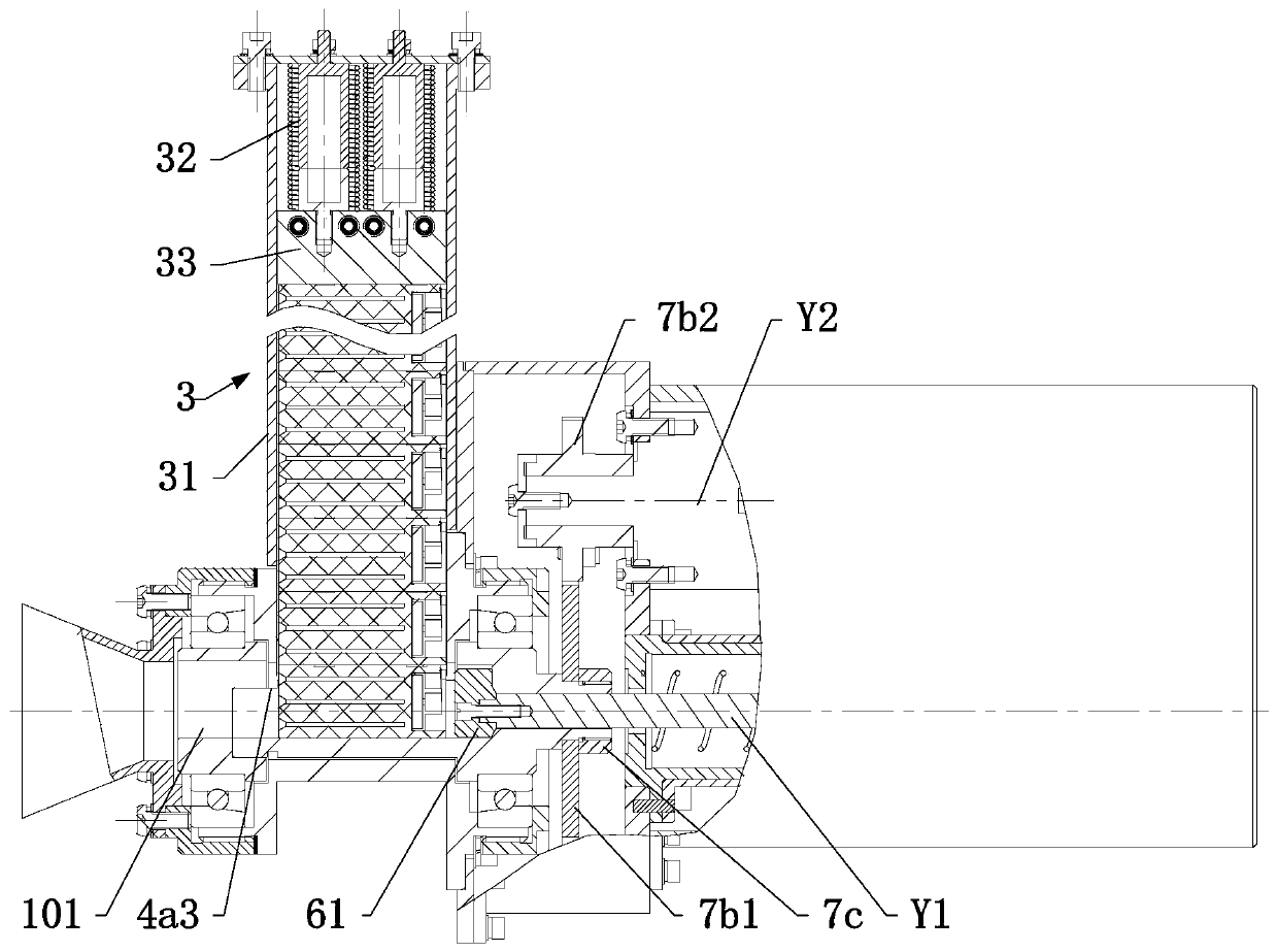 Pulse type posture control thruster based on common combustion chamber